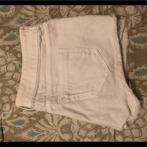 White Jean Shorts